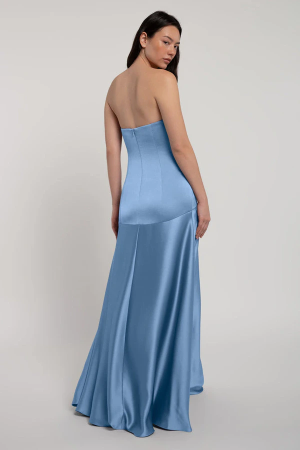 Pia Cornflower Blue bridesmaid dress by Jenny Yoo — back Pia Cornflower Blue bridesmaid dress by Jenny Yoo — back