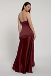 Pia Dark Berry Burgundy bridesmaid dress by Jenny Yoo — back