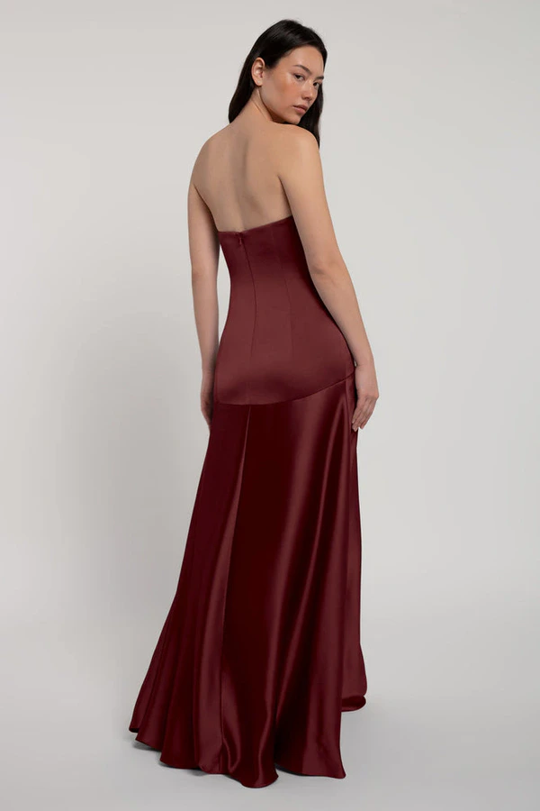 Pia Dark Berry Burgundy bridesmaid dress by Jenny Yoo — back Pia Dark Berry Burgundy bridesmaid dress by Jenny Yoo — back