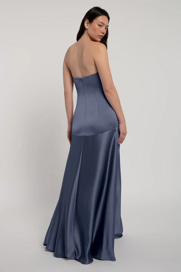 Pia Dusk Blue bridesmaid dress by Jenny Yoo — back Pia Dusk Blue bridesmaid dress by Jenny Yoo — back