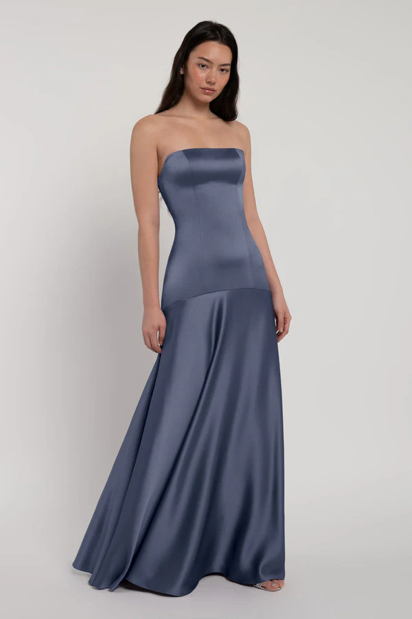 Pia Dusk Blue bridesmaid dress by Jenny Yoo — detail Pia Dusk Blue bridesmaid dress by Jenny Yoo — detail