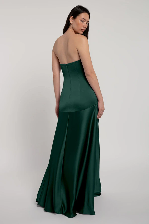 Pia Emerald Green bridesmaid dress by Jenny Yoo — back Pia Emerald Green bridesmaid dress by Jenny Yoo — back