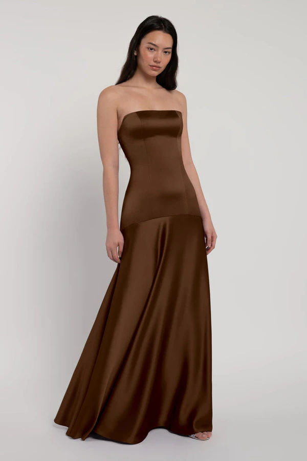 Pia Espresso Brown bridesmaid dress by Jenny Yoo — detail Pia Espresso Brown bridesmaid dress by Jenny Yoo — detail