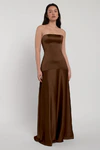 Pia Espresso Brown bridesmaid dress by Jenny Yoo — front