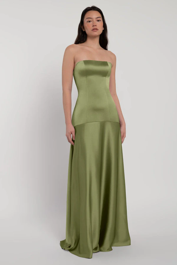 Pia Fern Green bridesmaid dress by Jenny Yoo — front Pia Fern Green bridesmaid dress by Jenny Yoo — front