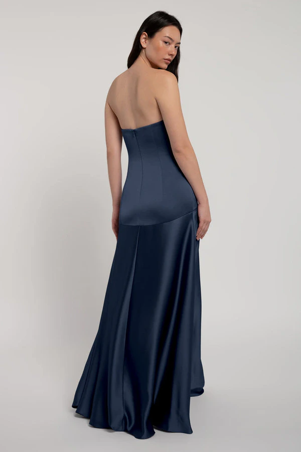 Pia French Blue Blue bridesmaid dress by Jenny Yoo — back Pia French Blue Blue bridesmaid dress by Jenny Yoo — back