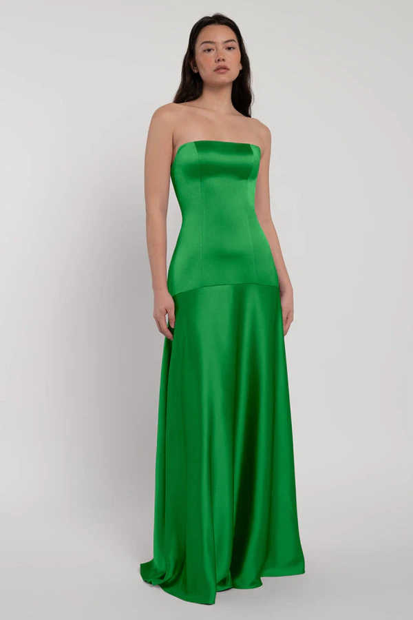 Pia Kelly Green Green bridesmaid dress by Jenny Yoo — front Pia Kelly Green Green bridesmaid dress by Jenny Yoo — front