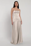 Pia Latte Brown bridesmaid dress by Jenny Yoo — front