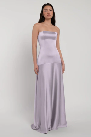 Pia Lilac Mist Purple bridesmaid dress by Jenny Yoo — front