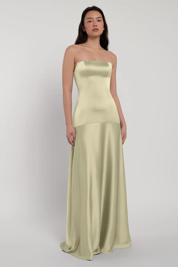 Pia Matcha Green bridesmaid dress by Jenny Yoo — front Pia Matcha Green bridesmaid dress by Jenny Yoo — front