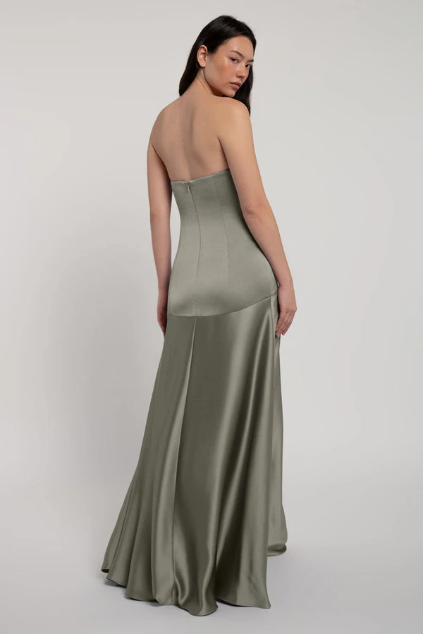 Pia Moss Green bridesmaid dress by Jenny Yoo — back Pia Moss Green bridesmaid dress by Jenny Yoo — back