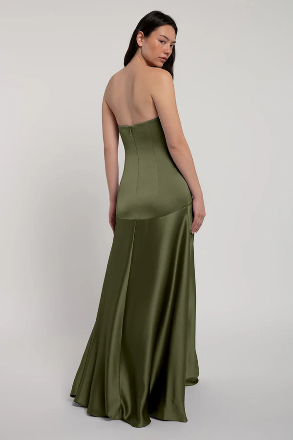 Pia Olive Green bridesmaid dress by Jenny Yoo — back Pia Olive Green bridesmaid dress by Jenny Yoo — back
