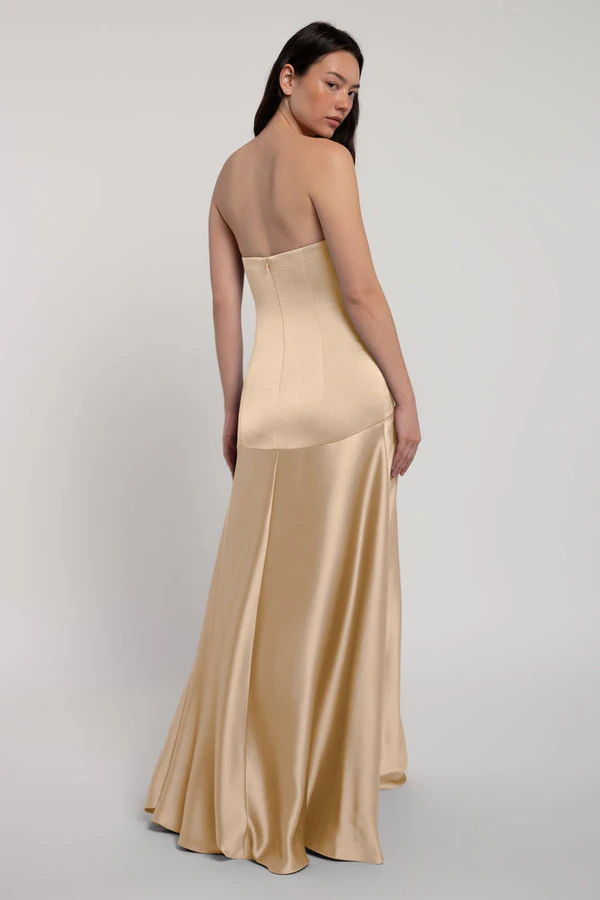 Pia Pale Gold Gold bridesmaid dress by Jenny Yoo — back Pia Pale Gold Gold bridesmaid dress by Jenny Yoo — back