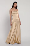 Pia Pale Gold Gold bridesmaid dress by Jenny Yoo — detail