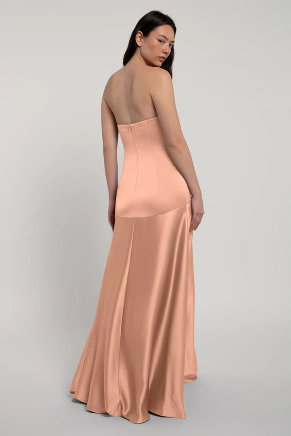 Pia Peach Bellini Pink bridesmaid dress by Jenny Yoo — back Pia Peach Bellini Pink bridesmaid dress by Jenny Yoo — back