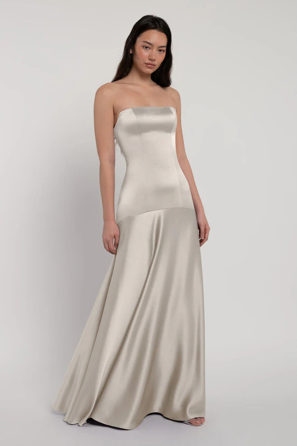 Pia Platinum Grey bridesmaid dress by Jenny Yoo — detail Pia Platinum Grey bridesmaid dress by Jenny Yoo — detail