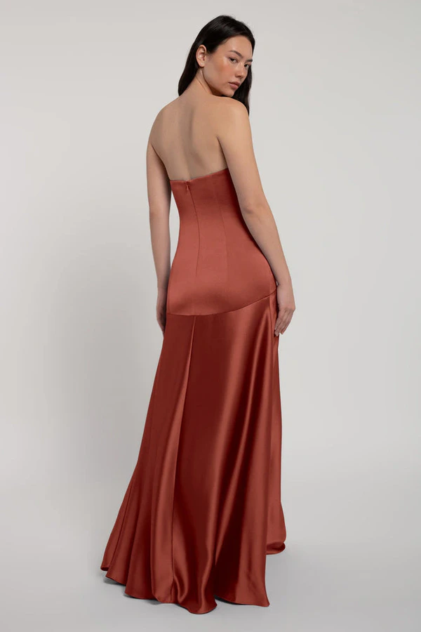 Pia Rust Orange bridesmaid dress by Jenny Yoo — back Pia Rust Orange bridesmaid dress by Jenny Yoo — back