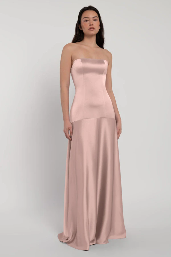 Pia Soft Blush Blush bridesmaid dress by Jenny Yoo — front Pia Soft Blush Blush bridesmaid dress by Jenny Yoo — front