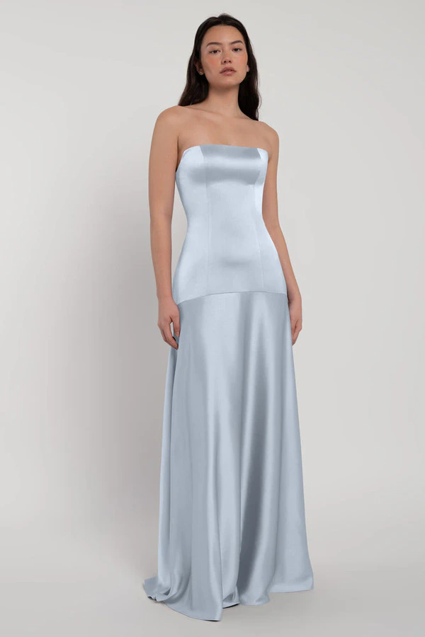 Pia Whisper Blue Blue bridesmaid dress by Jenny Yoo — front Pia Whisper Blue Blue bridesmaid dress by Jenny Yoo — front