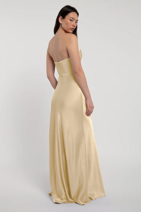 Rosa Buttercup Yellow bridesmaid dress by Jenny Yoo — back Rosa Buttercup Yellow bridesmaid dress by Jenny Yoo — back