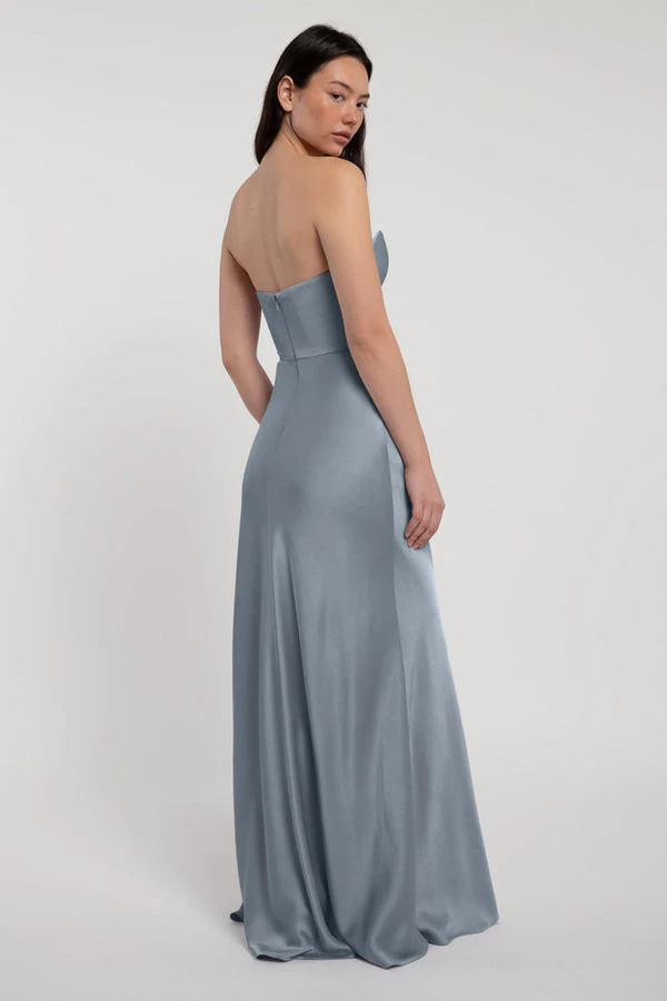 Rosa Chambray Blue bridesmaid dress by Jenny Yoo — back Rosa Chambray Blue bridesmaid dress by Jenny Yoo — back