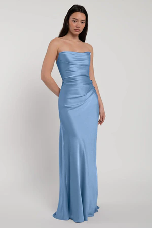 Rosa Cornflower Blue bridesmaid dress by Jenny Yoo — front