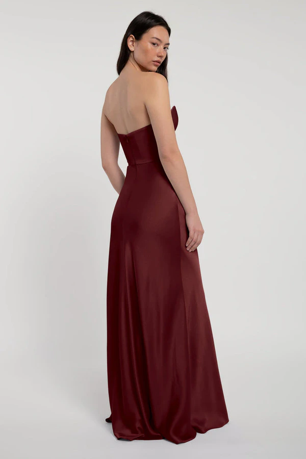 Rosa Dark Berry Burgundy bridesmaid dress by Jenny Yoo — back Rosa Dark Berry Burgundy bridesmaid dress by Jenny Yoo — back