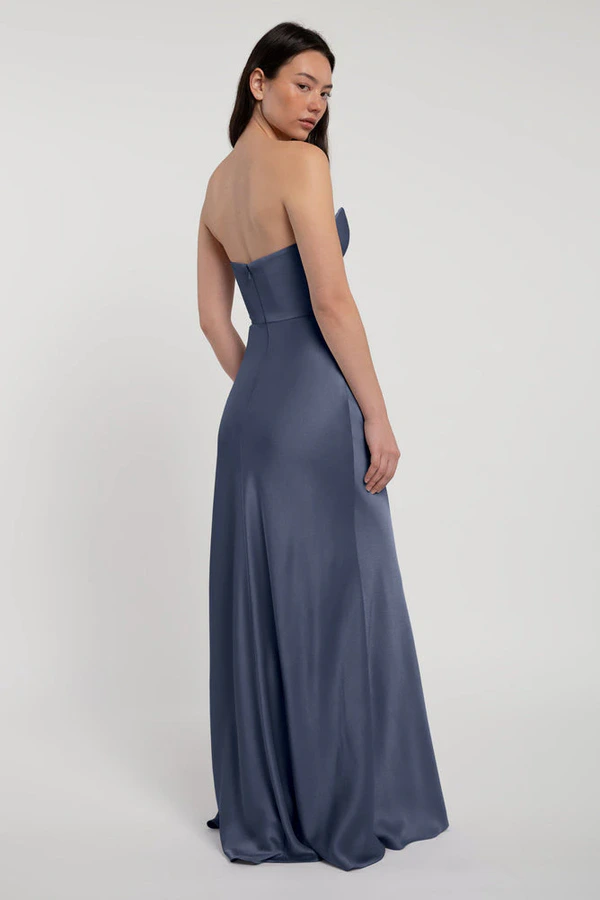 Rosa Dusk Blue bridesmaid dress by Jenny Yoo — back Rosa Dusk Blue bridesmaid dress by Jenny Yoo — back