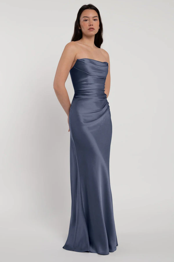 Rosa Dusk Blue bridesmaid dress by Jenny Yoo — detail Rosa Dusk Blue bridesmaid dress by Jenny Yoo — detail