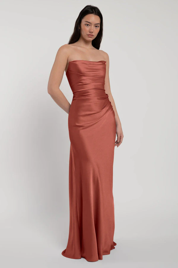 Rosa English Rose Pink bridesmaid dress by Jenny Yoo — front Rosa English Rose Pink bridesmaid dress by Jenny Yoo — front