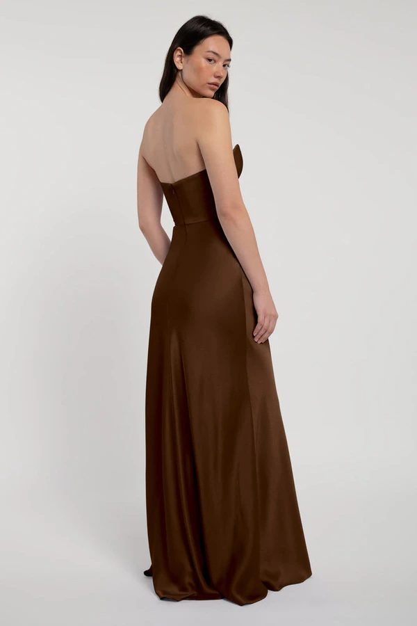 Rosa Espresso Brown bridesmaid dress by Jenny Yoo — back Rosa Espresso Brown bridesmaid dress by Jenny Yoo — back