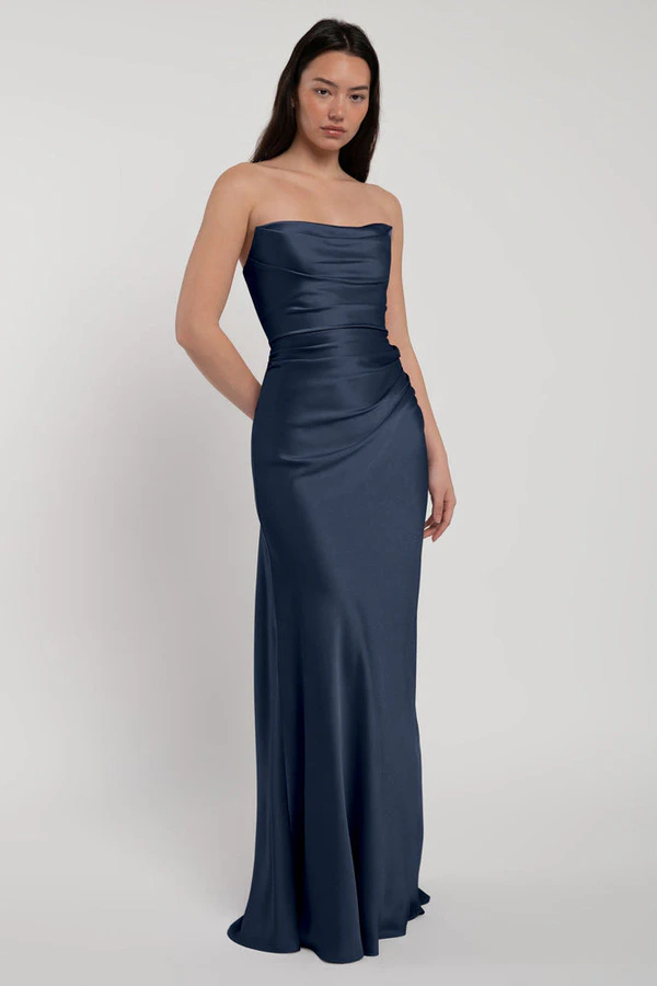 Rosa French Blue Blue bridesmaid dress by Jenny Yoo — front Rosa French Blue Blue bridesmaid dress by Jenny Yoo — front