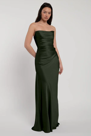 Rosa Loden Green bridesmaid dress by Jenny Yoo — front