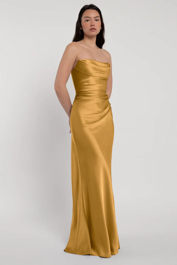 Rosa Marigold Gold bridesmaid dress by Jenny Yoo — detail Rosa Marigold Gold bridesmaid dress by Jenny Yoo — detail