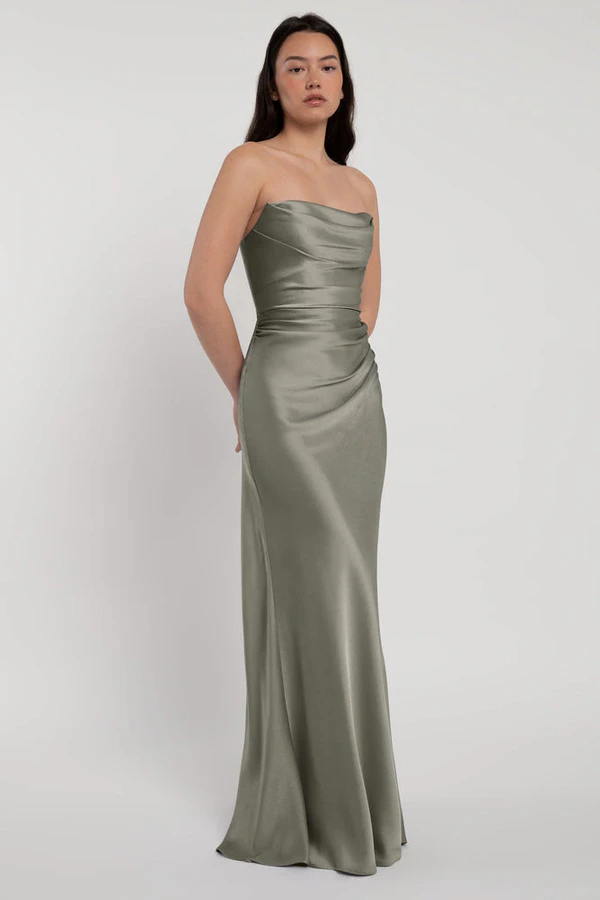 Rosa Moss Green bridesmaid dress by Jenny Yoo — detail Rosa Moss Green bridesmaid dress by Jenny Yoo — detail