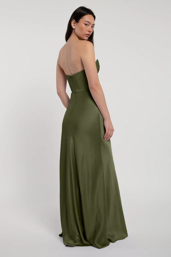 Rosa Olive Green bridesmaid dress by Jenny Yoo — back Rosa Olive Green bridesmaid dress by Jenny Yoo — back