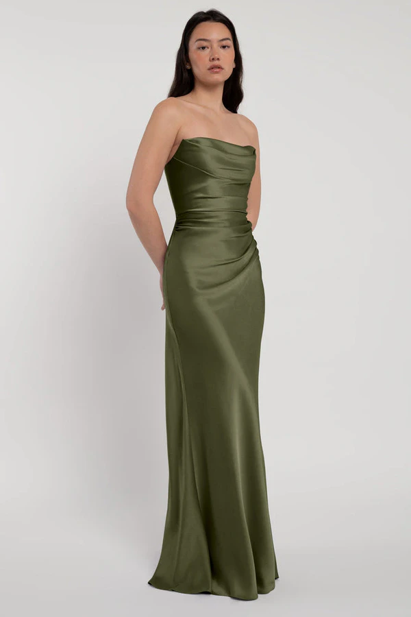 Rosa Olive Green bridesmaid dress by Jenny Yoo — detail Rosa Olive Green bridesmaid dress by Jenny Yoo — detail