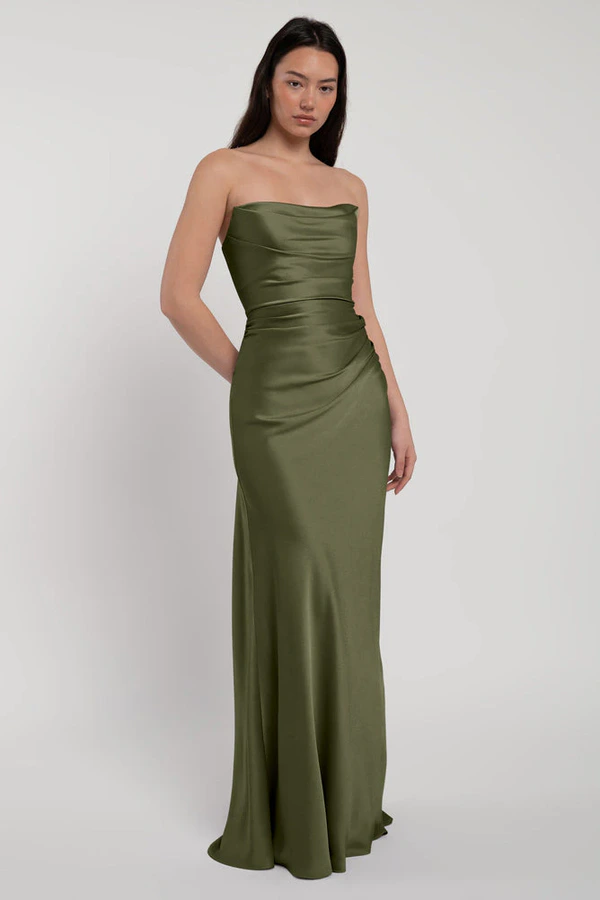 Rosa Olive Green bridesmaid dress by Jenny Yoo — front Rosa Olive Green bridesmaid dress by Jenny Yoo — front