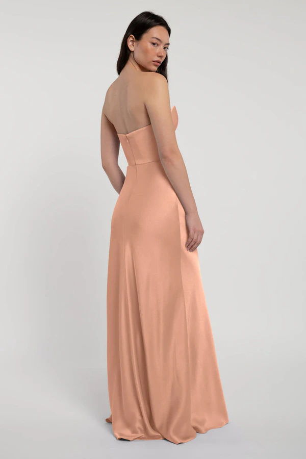 Rosa Peach Bellini Pink bridesmaid dress by Jenny Yoo — back Rosa Peach Bellini Pink bridesmaid dress by Jenny Yoo — back