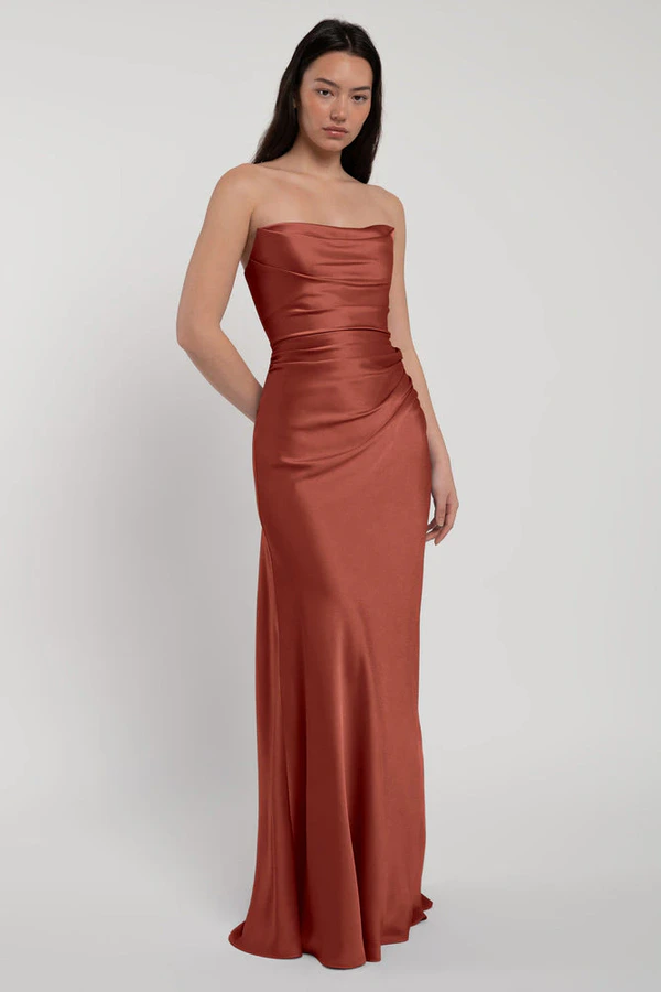 Rosa Rust Orange bridesmaid dress by Jenny Yoo — front Rosa Rust Orange bridesmaid dress by Jenny Yoo — front