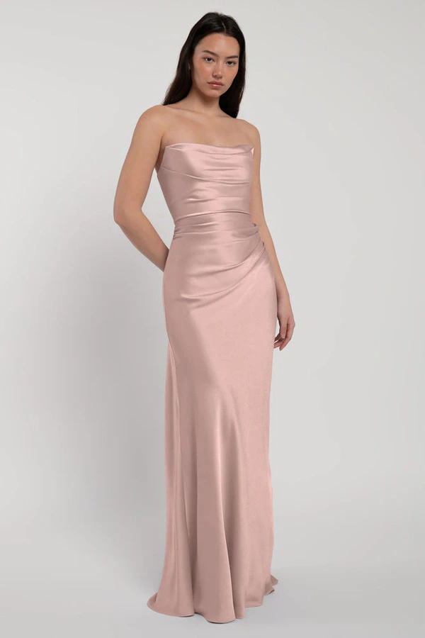 Rosa Soft Blush Blush bridesmaid dress by Jenny Yoo — front Rosa Soft Blush Blush bridesmaid dress by Jenny Yoo — front