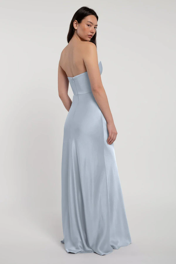 Rosa Whisper Blue Blue bridesmaid dress by Jenny Yoo — back Rosa Whisper Blue Blue bridesmaid dress by Jenny Yoo — back