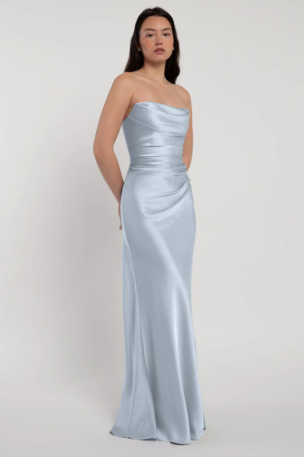 Rosa Whisper Blue Blue bridesmaid dress by Jenny Yoo — detail Rosa Whisper Blue Blue bridesmaid dress by Jenny Yoo — detail