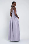 Shelby bridesmaid dress in Lilac Mist back view