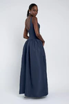Shelby bridesmaid dress in Navy back view