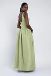 Shelby bridesmaid dress in Pistachio back view