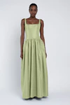 Shelby bridesmaid dress in Pistachio front view
