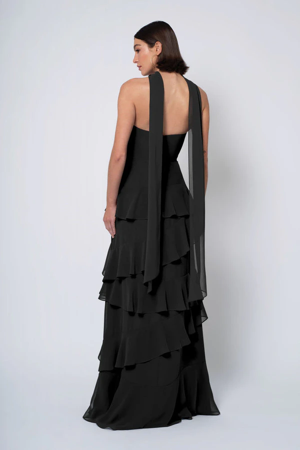 Simona Black Black bridesmaid dress by Jenny Yoo — back Simona Black Black bridesmaid dress by Jenny Yoo — back