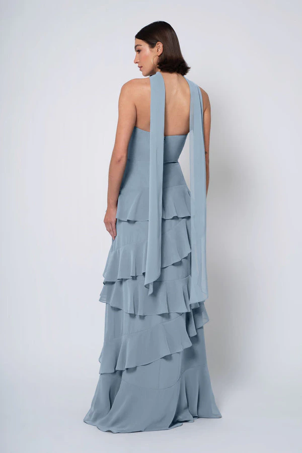 Simona Bluebell Blue bridesmaid dress by Jenny Yoo — back Simona Bluebell Blue bridesmaid dress by Jenny Yoo — back