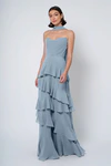 Simona Bluebell Blue bridesmaid dress by Jenny Yoo — front